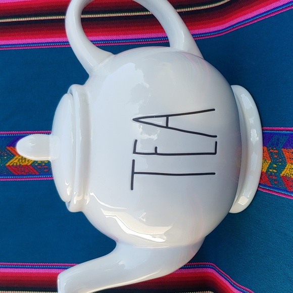 Rae Dunn Tea Ceramic Tea Pot Holds 6 Cups - Picture 5 of 16